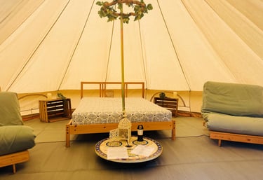 inside our bell tents