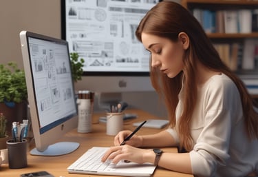 Sleek laptop displaying a vibrant AI-generated video in progress.