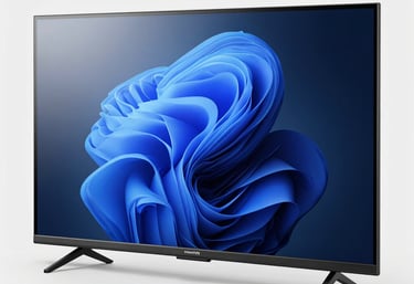 Technician repairing a modern refrigerator in a bright kitchen.