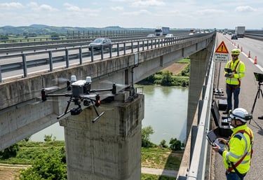 ispezione ponte con drone
