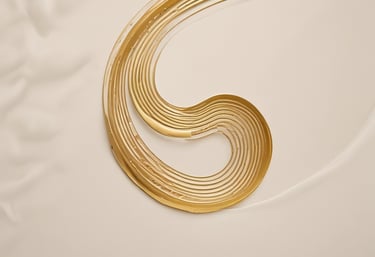 A minimalist black and gold abstract design symbolizing clarity and internal strength.