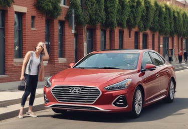 A technician unlocking a car door with specialized tools on a sunny day.