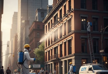 professional pest control service in city buildings