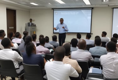 A group of professionals engaged in an interactive training workshop.