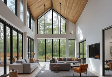 A newly built modern home with a welcoming front porch in a Memphis neighborhood.