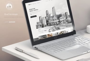 A confident real estate agent discussing terms with happy clients in a bright modern office.