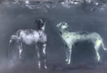 Animalistic oil paintings by Lina Mikuzyte