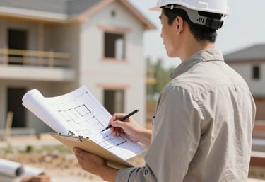 a man riding a skateboard down a street next to tall buildings