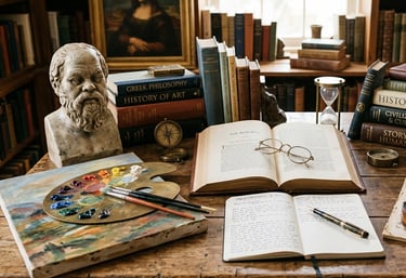  Philosophical and historical books and art.