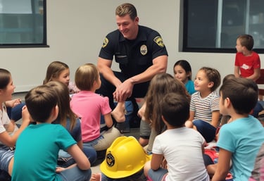 Firefighter conducting a live training drill with safety gear in an outdoor setting.