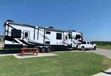 picture of an RV ready for maintenance