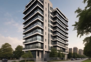 Professional lawyer reviewing real estate documents in an office