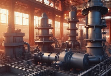 Close-up of molten metal being poured into a casting mould under expert supervision.