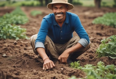 Volunteers planting trees in a community forest to restore the environment.