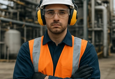 Industrial team working together on electrical instrumentation in a modern factory setting.