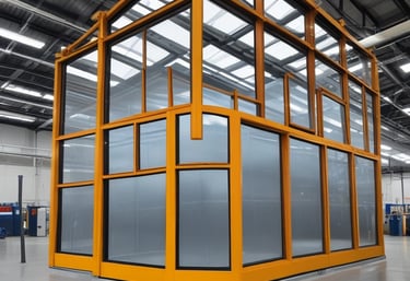 A modern acoustic window installation in a stylish living room.