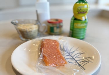 Ready in 25 minutes Rice and Salmon