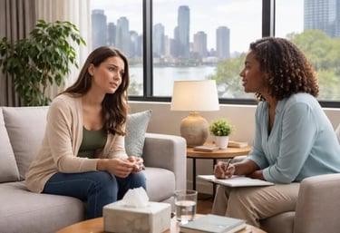 Professional therapy office in New Jersey providing a safe and calm environment