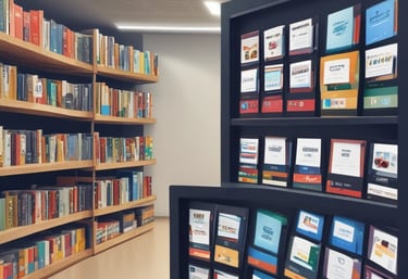 A cozy workspace with a laptop displaying digital templates and design tools.