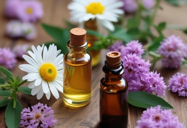 A serene treatment room with soft lighting and a traditional Thai massage setup.