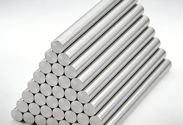Titanium rods and bars inventory in various grades and sizes for custom applications