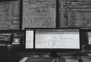 A developer collaborating with clients over software design blueprints.