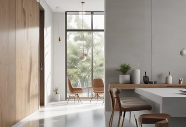 Blueprints and technical drawings spread out on a modern desk with a calculator and drafting tools.