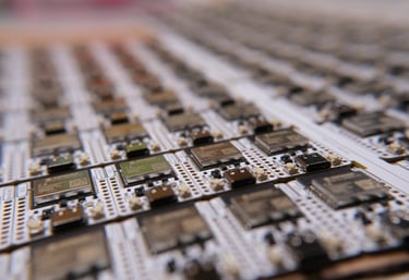 a close up of our ESP32 development boards