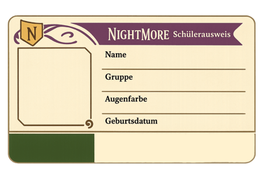 Schülerausweis Nightmore blanko