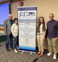 Picture of Allan Wesley, Terry Noble, Coreen Rayner, and Cassidy Sinclair at AAPG Conference