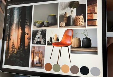 Moodboard d'un appartement