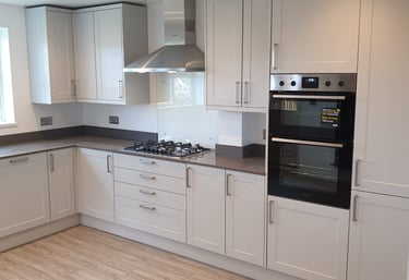 kitchen renovated grey