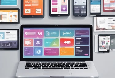 Close-up of a designer sketching a modern website layout on a digital tablet.