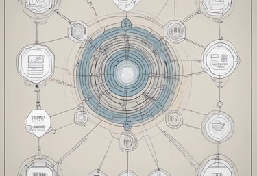 Futuristic office workspace with holographic data displays and AI technology interfaces.