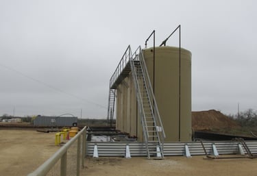 steel and lined secondary containment