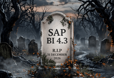 SAP BusinessObjects BI 4.3 tombstone graveyard - R.I.P 31 December 2026 end of mainstream maintenanc