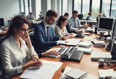 An image showing a professional team discussing financial strategies.