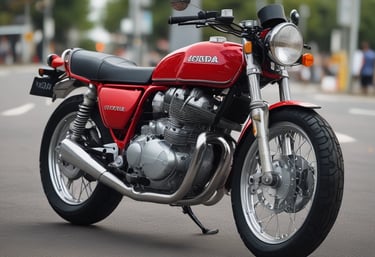 A close-up view of the rear of a motorcycle, prominently displaying a license plate marked 'DEPS M001'. The motorcycle has the word 'DUCATI' marked clearly on the black seat or tank area. The surroundings are slightly blurred but suggest a garage or workshop environment.