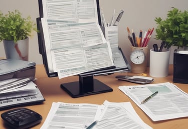 A dimly lit street scene at night features a brick building with a neon sign displaying the words 'INCOME TAX' in red and 'NOTARY PUBLIC' in green. A streetlight illuminates the space immediately around it, creating a contrast with the dark surroundings.