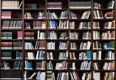 Une bibliothèque bien remplie de livres