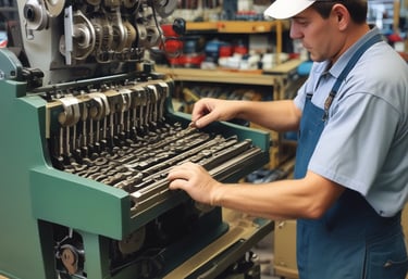 A close-up view of an old, brass padlock with the brand name and specifications engraved on its surface. The lock is attached to a metal latch and has a slightly worn appearance.