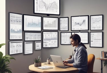 a woman sitting at a desk with a laptop computer
