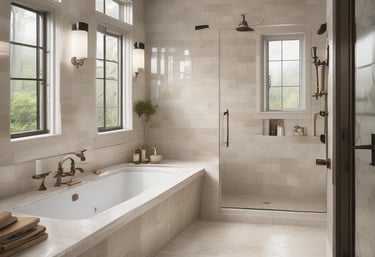 A textured floor surface with square tiles, featuring a distinct yellow diamond-shaped tile in the center. The surrounding tiles have a mottled light gray and brown appearance, with visible grout lines creating a grid pattern.