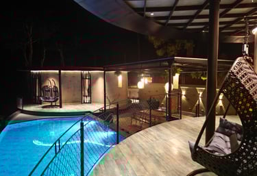 ARCHOUSE INFINITY POOL AT NIGHT