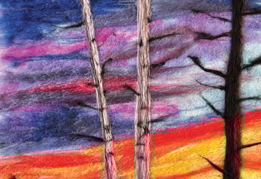 cathie-s.-peterson Felt Sunset