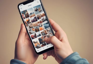a man riding a skateboard down a street next to tall buildings