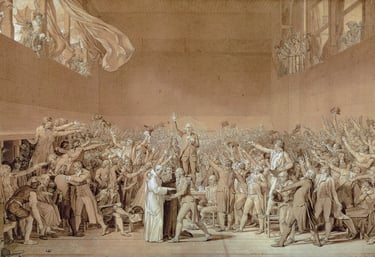 Le Serment du Jeu de paume, 20 juin 1789 - Dessin, Jaques-Louis David ©Museum National of Versailles
