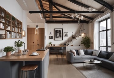 A modern living room renovation showcasing stylish furniture.