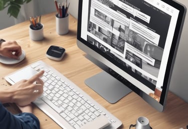 a man riding a skateboard down a street next to tall buildings