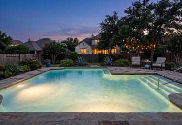 Safe evening pool lighting after pool light repair in Round Rock TX